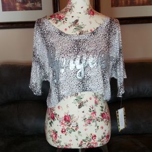 💋 Jetset Leopard Print Half Shirt w/GORGEOUS